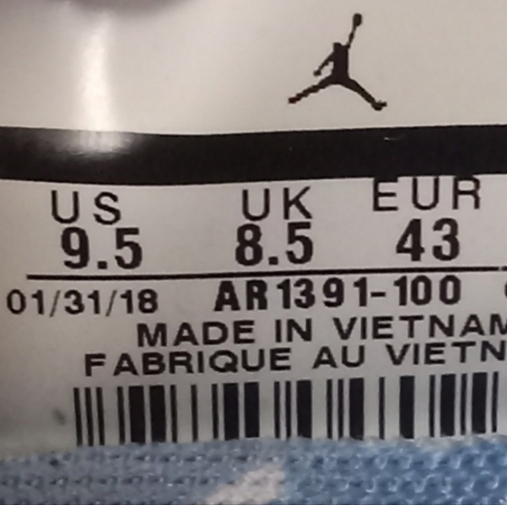 UNC North Carolina Tar Heels Air Jordan Team Players 2018 Edition Shoes 9.5 - Picture 6 of 6